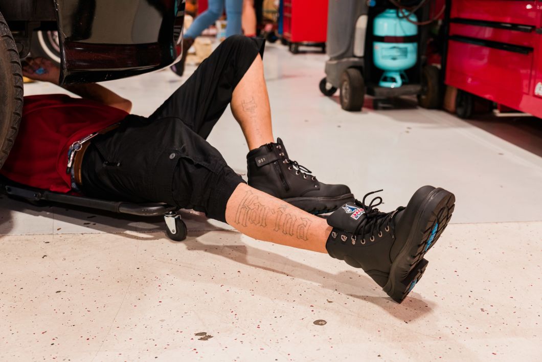 black work boots