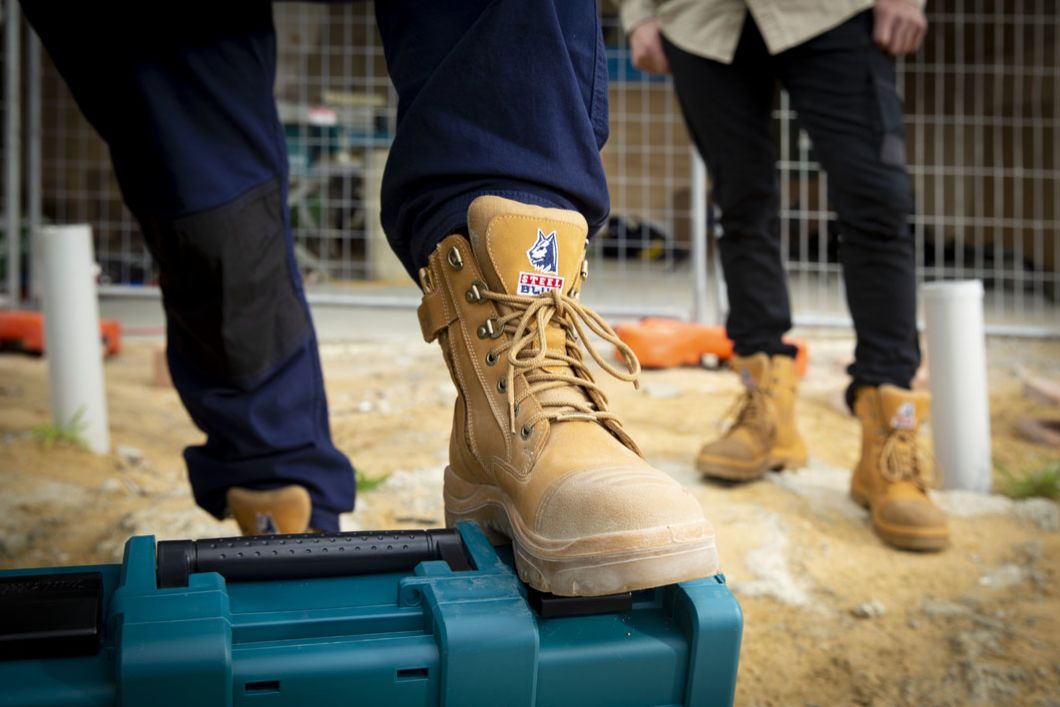 wheat coloured work boots