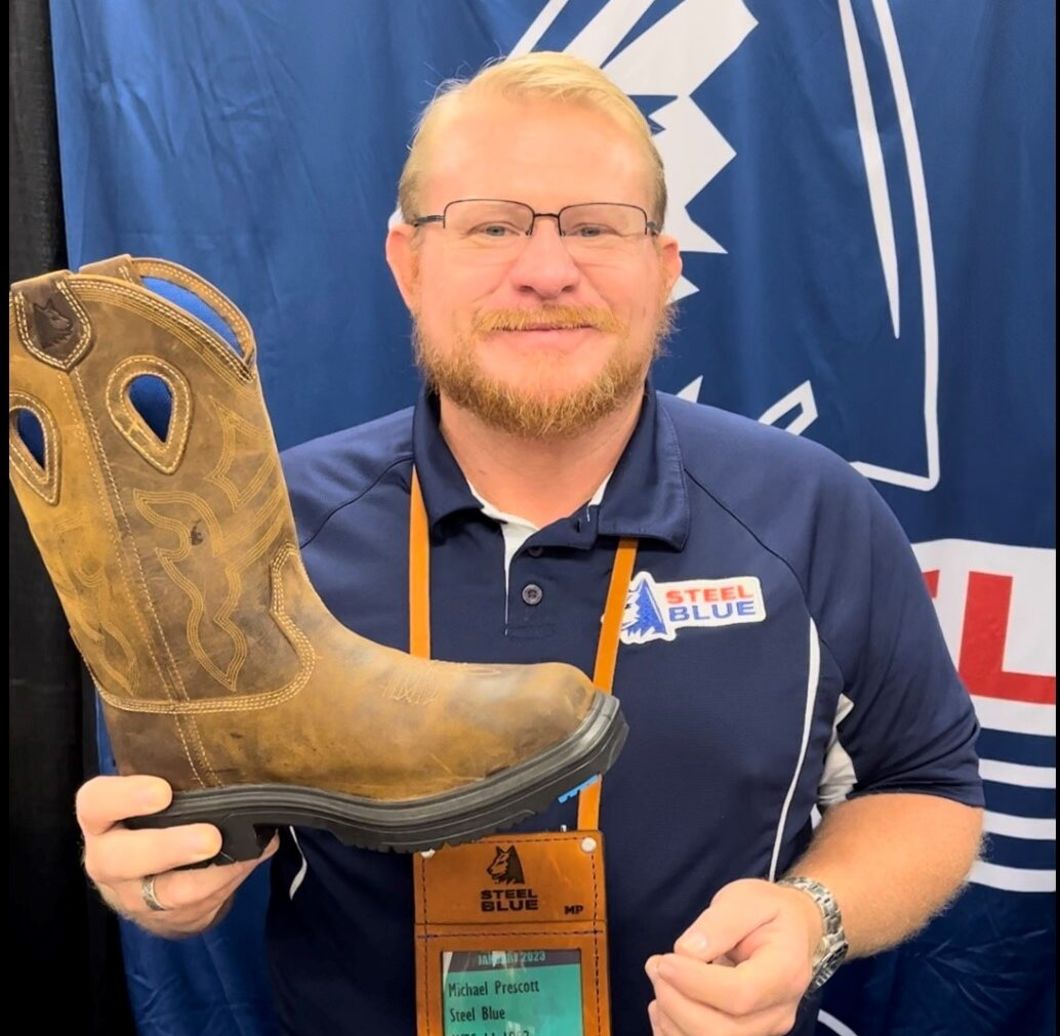 Micheal P trade show - Steel Blue Work Shoes