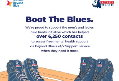 Boot the Blues: How A Pair of Blue Boots Are Supporting Tradie’s Mental Health