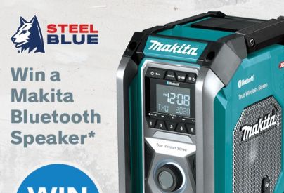 Win a Makita Speaker with </br> Steel Blue