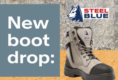 Steel Blue Drops New Slate-coloured Safety Boots.