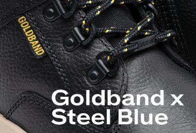 Nieuw: nu in beperkte oplage verkrijgbaar. Goldband x Steel Blue werkschoenen