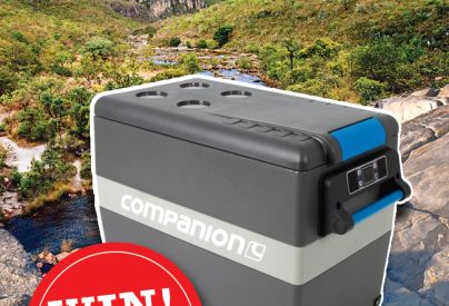 Win a Companion Car Fridge with </br> Steel Blue