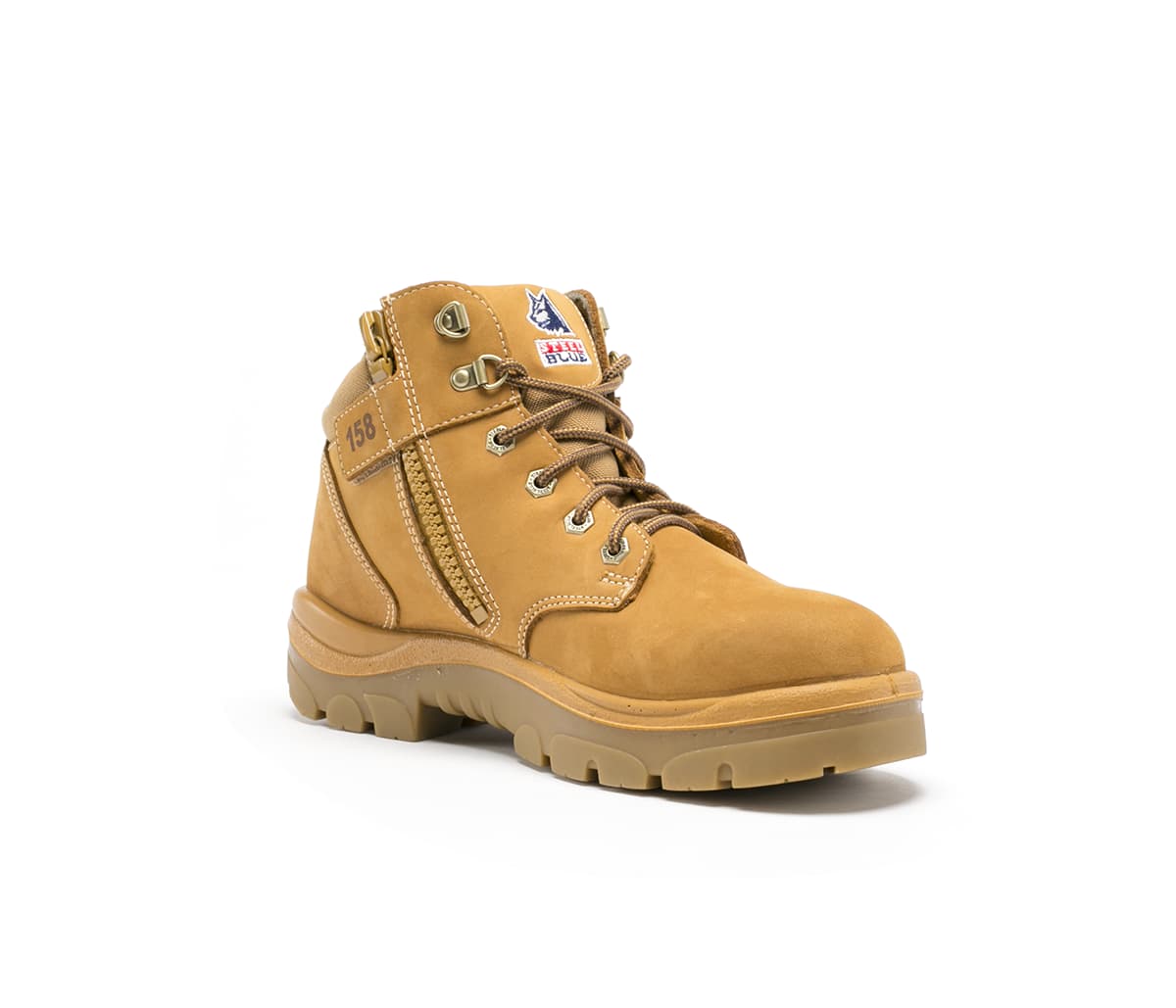 zip up steel toe boots