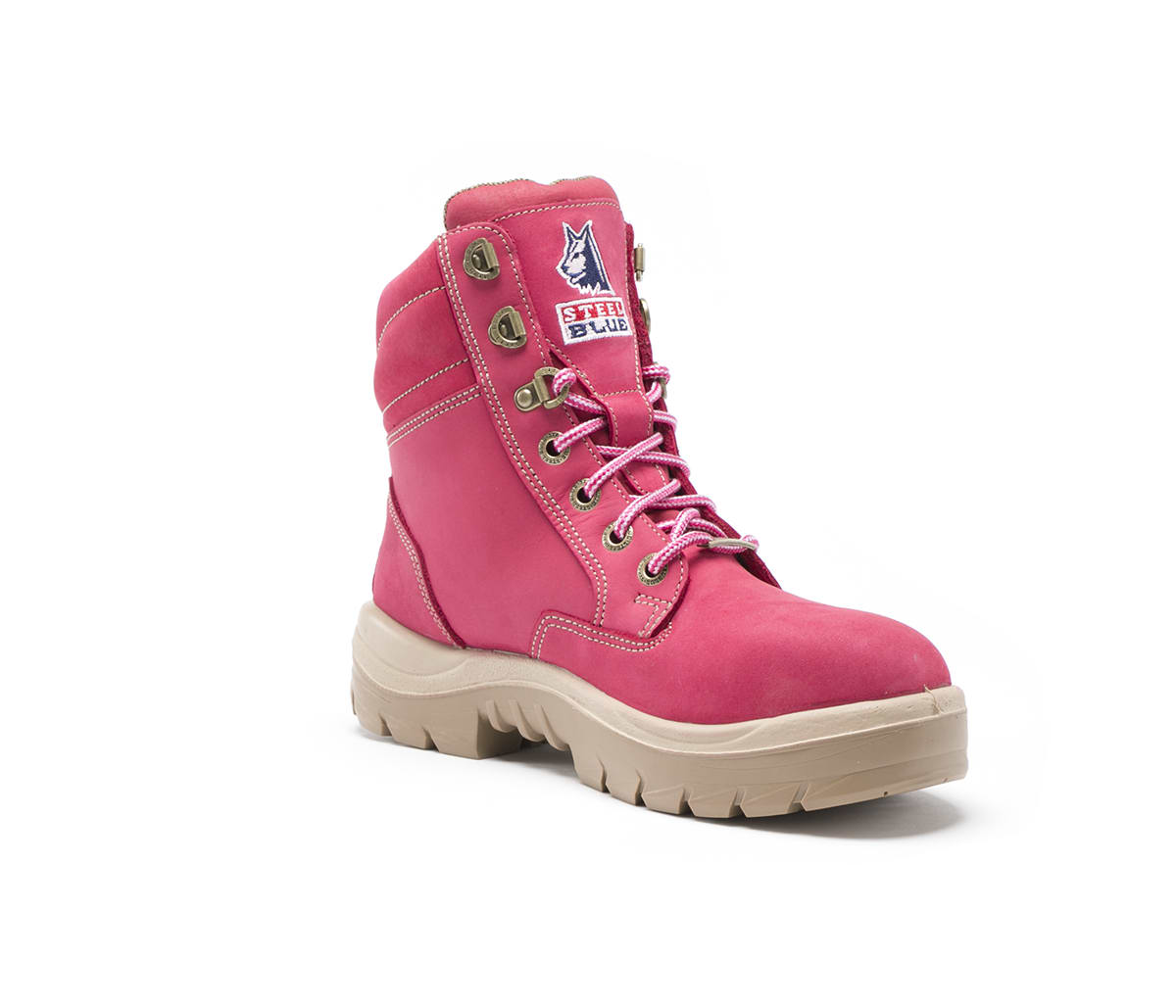 pink tradie boots