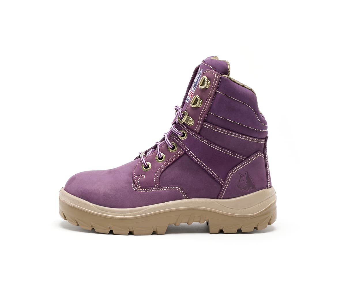 Southern Cross Pink Work & Safety Boots With Steel Toe Cap Steel Blue