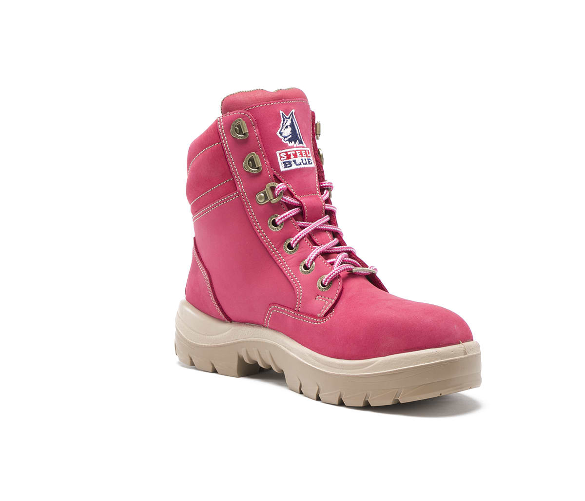 pink tradie boots