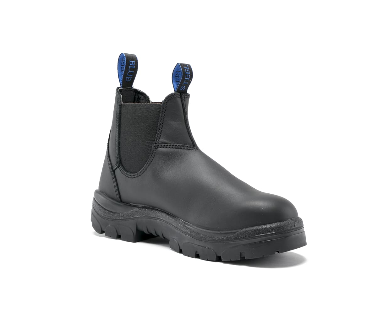 steel blue boots black