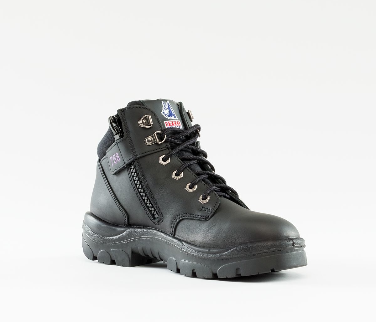 womens zip up work boots