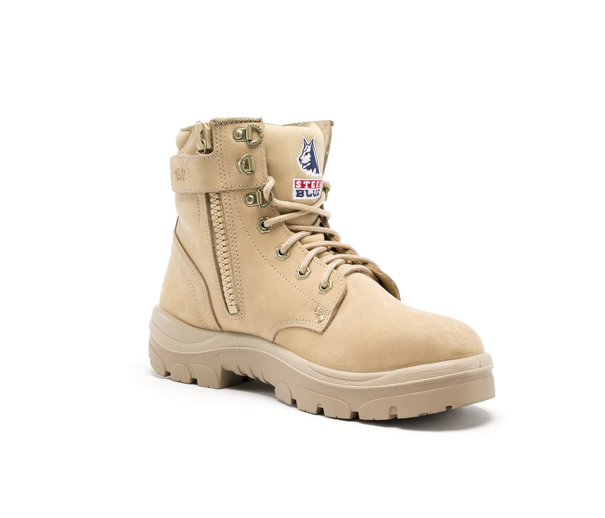 zipped safety boots