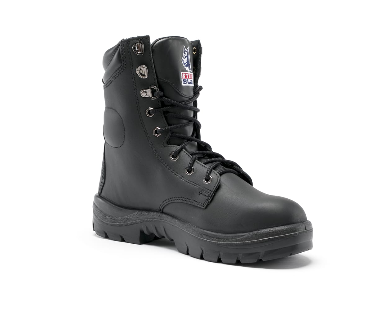 steel toe motorcycle boots black