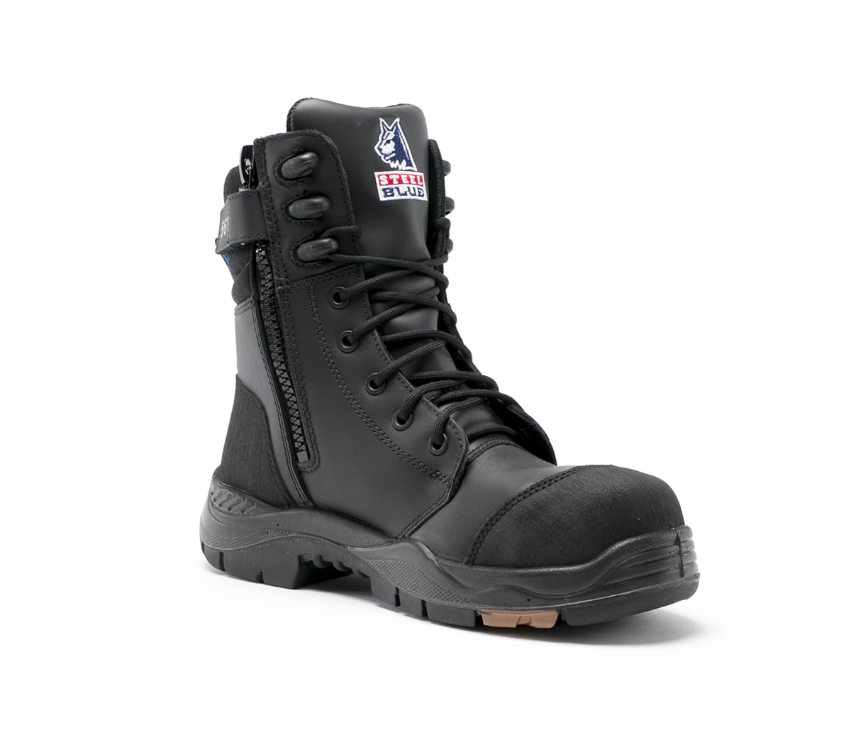 composite toe black work boots