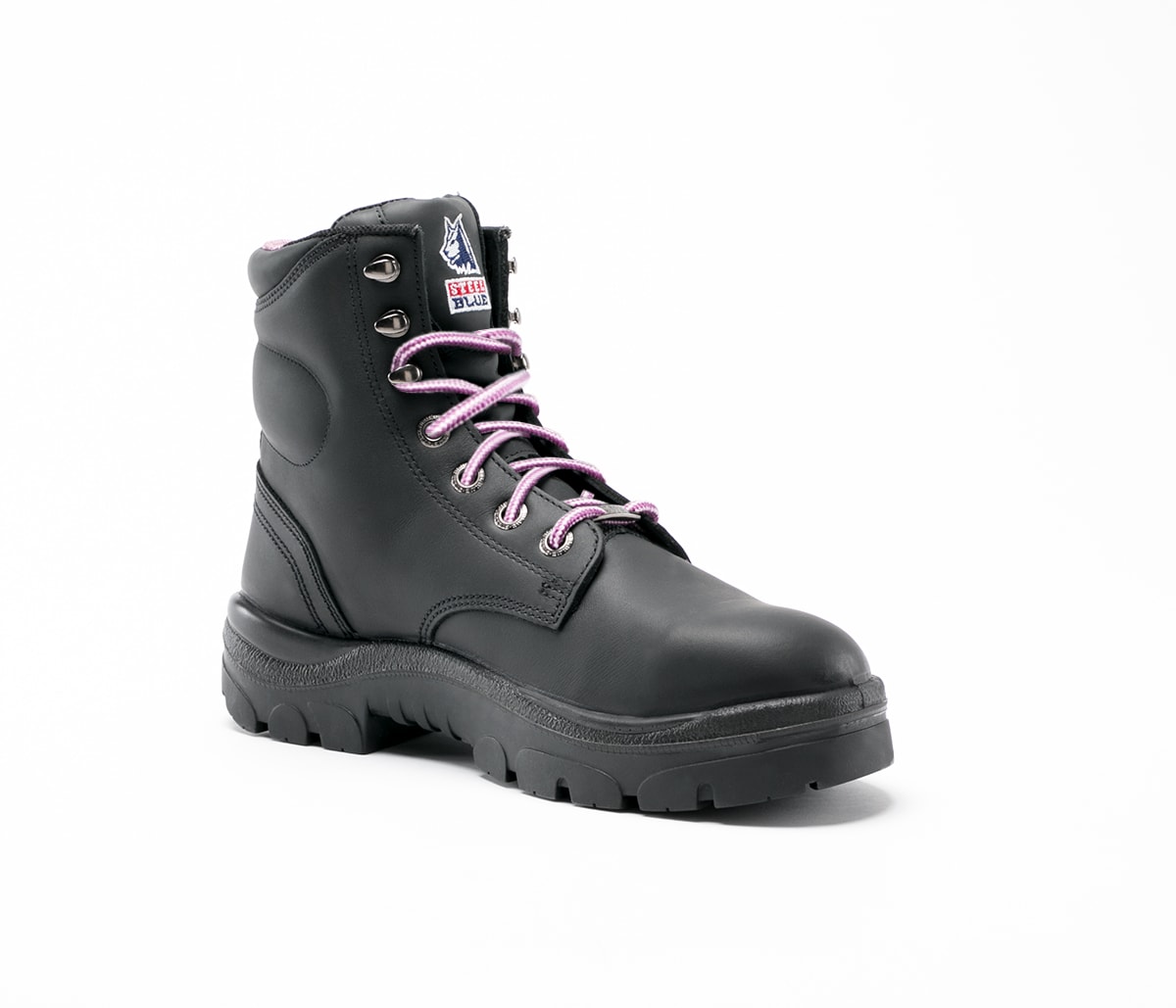 ladies black work boots