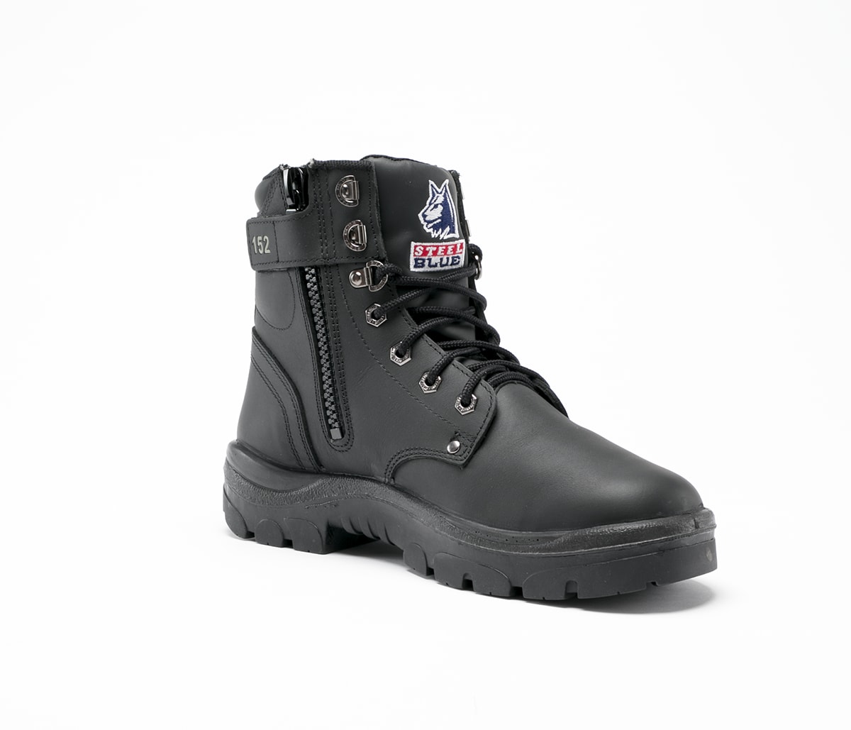 Argyle Zip Up Work Saftey Boots Steel Blue Nz