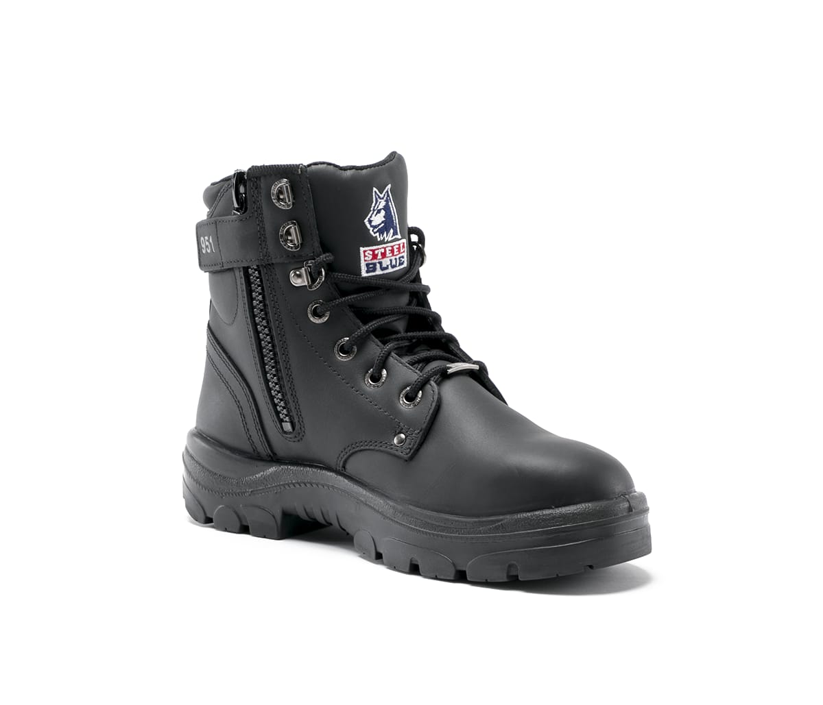 zip up work boots