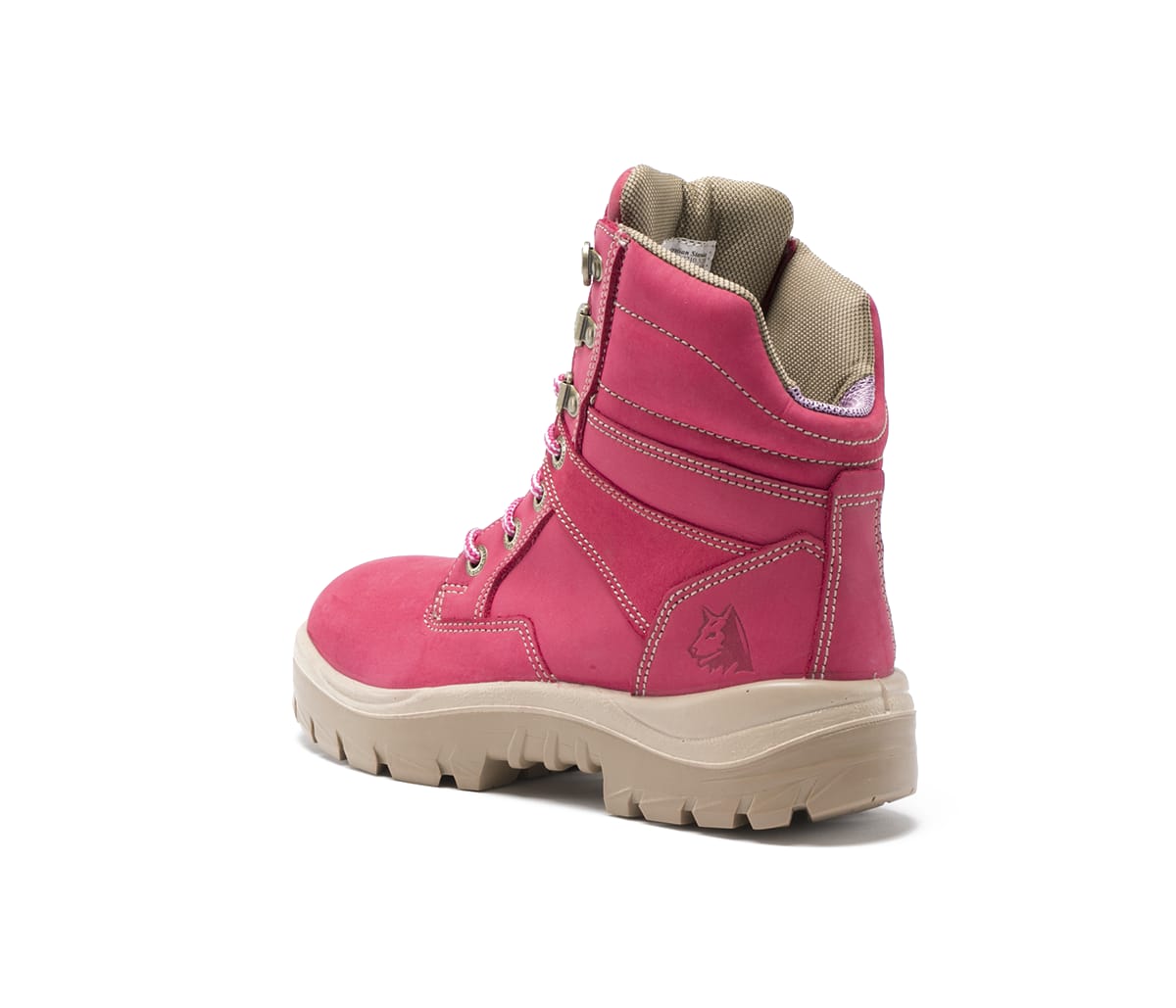 pink work boots