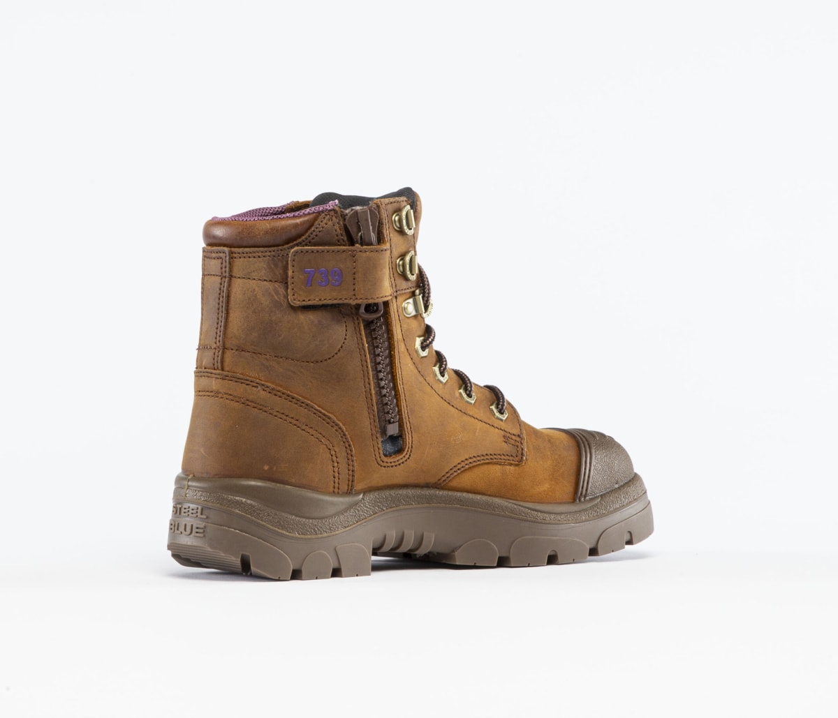 Argyle® Zip Ladies: Scuff Waterproof - Distressed Brown