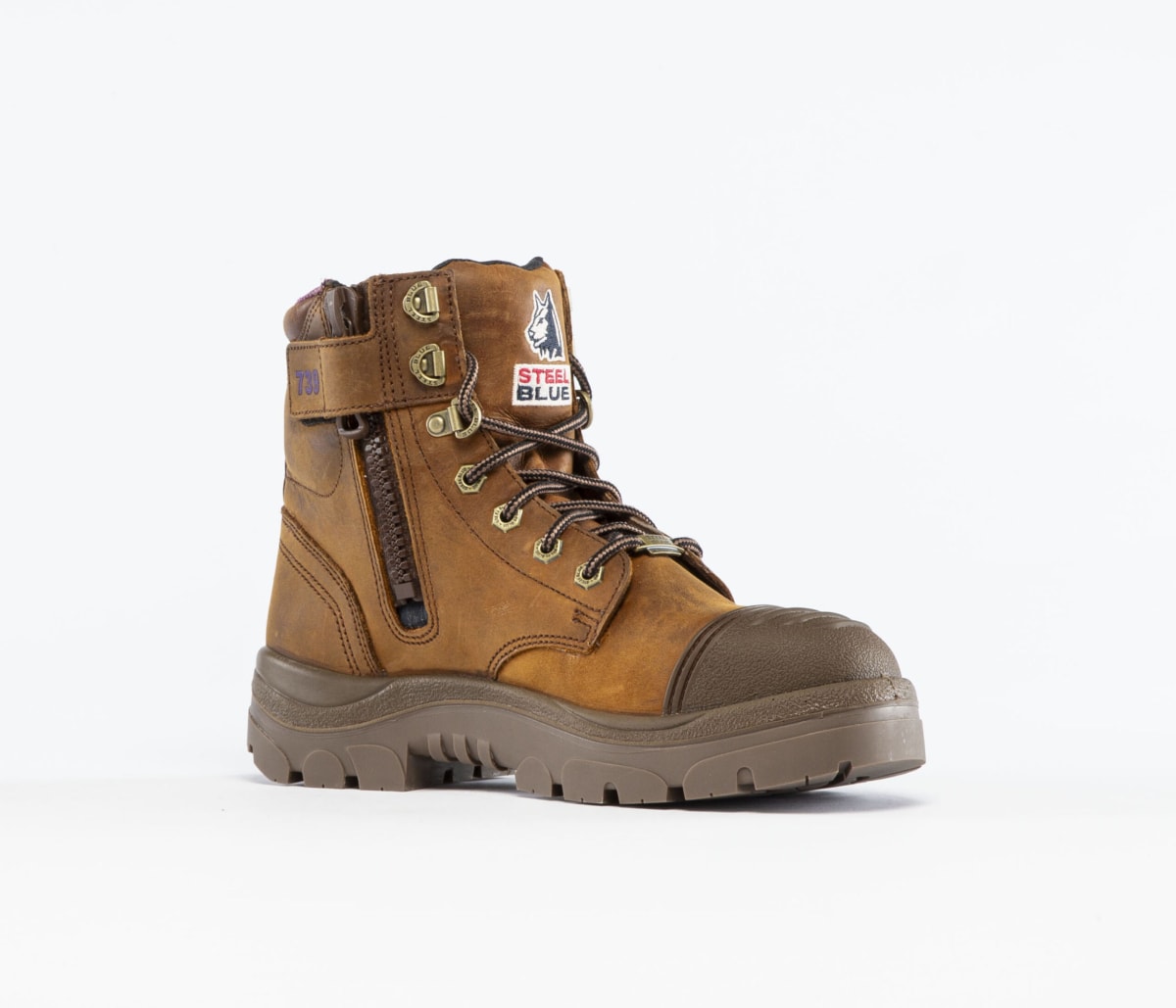 Argyle® Zip Ladies: Scuff Waterproof - Distressed Brown