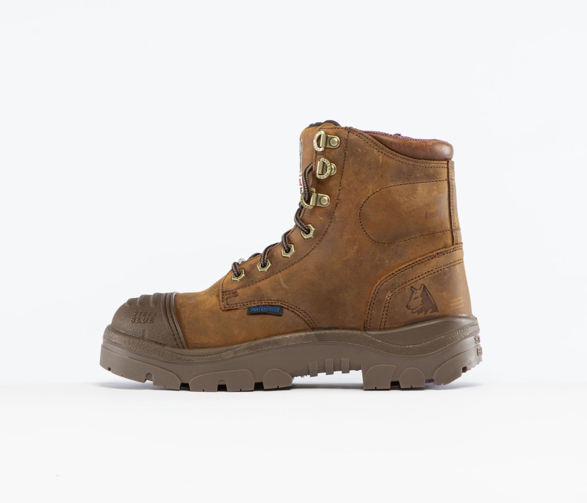 Argyle® Zip Ladies: Scuff Waterproof - Distressed Brown