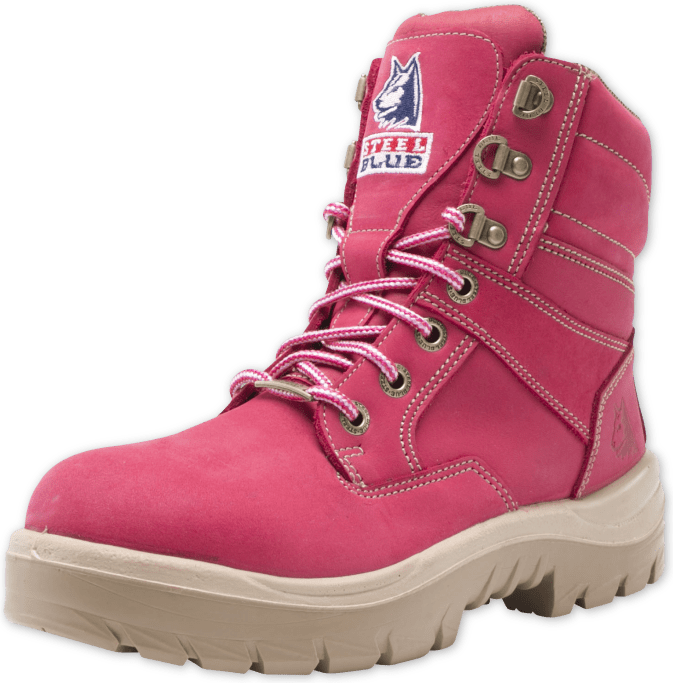pink tradie boots