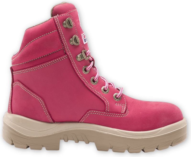 pink tradie boots