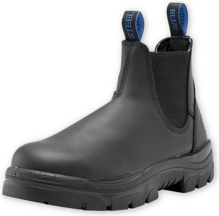 Hobart Pull-On Ankle Work Boot With Steel Toe Cap | Steel Blue