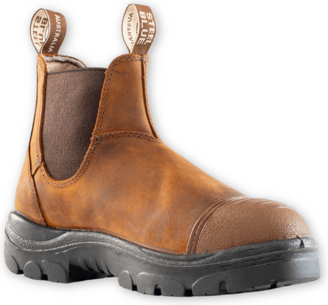 Hobart Scuff: Distressed Brown Boot