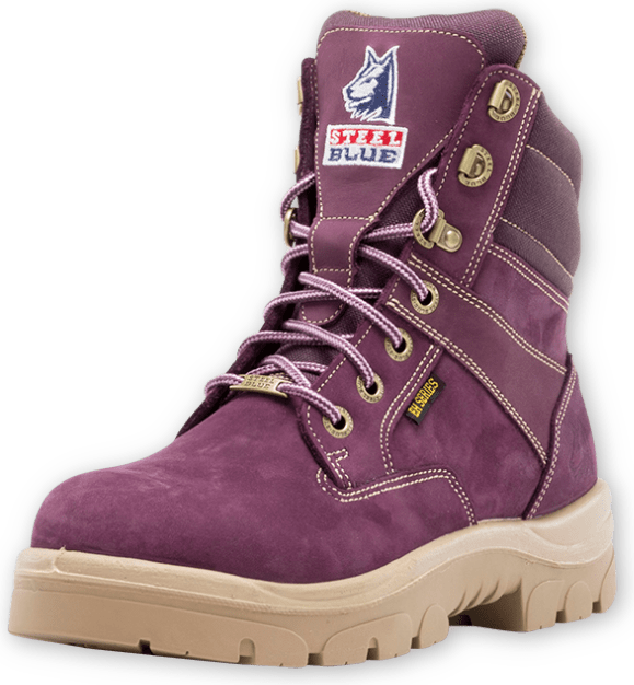 Southern Cross Zip | Women's Ankle Boots | Purple Safety Boots | USA