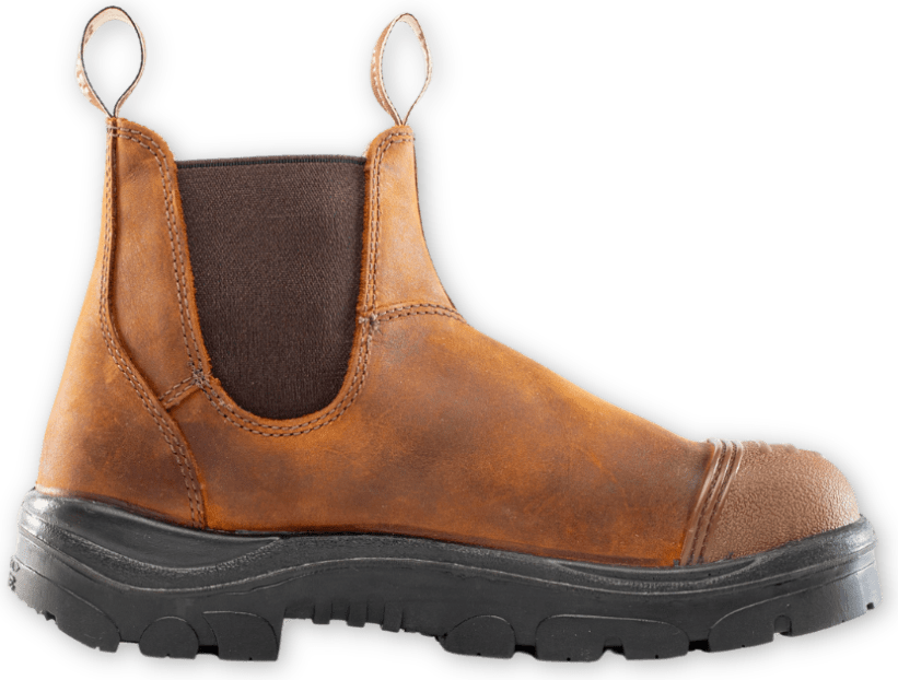 Hobart Scuff: Distressed Brown Boot