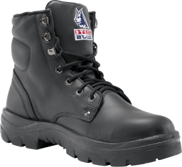 black steel cap boots