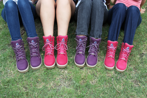 Pink-and-Purple boots