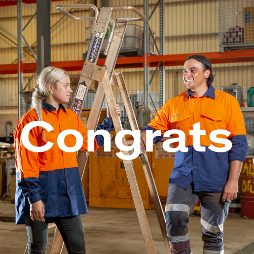 tradies wearing hi-vis clothing - vip congrats