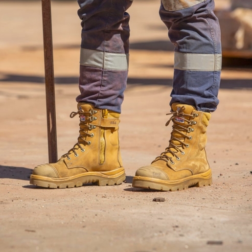 Steel blue - Portland Zip Scuff Mining work boots