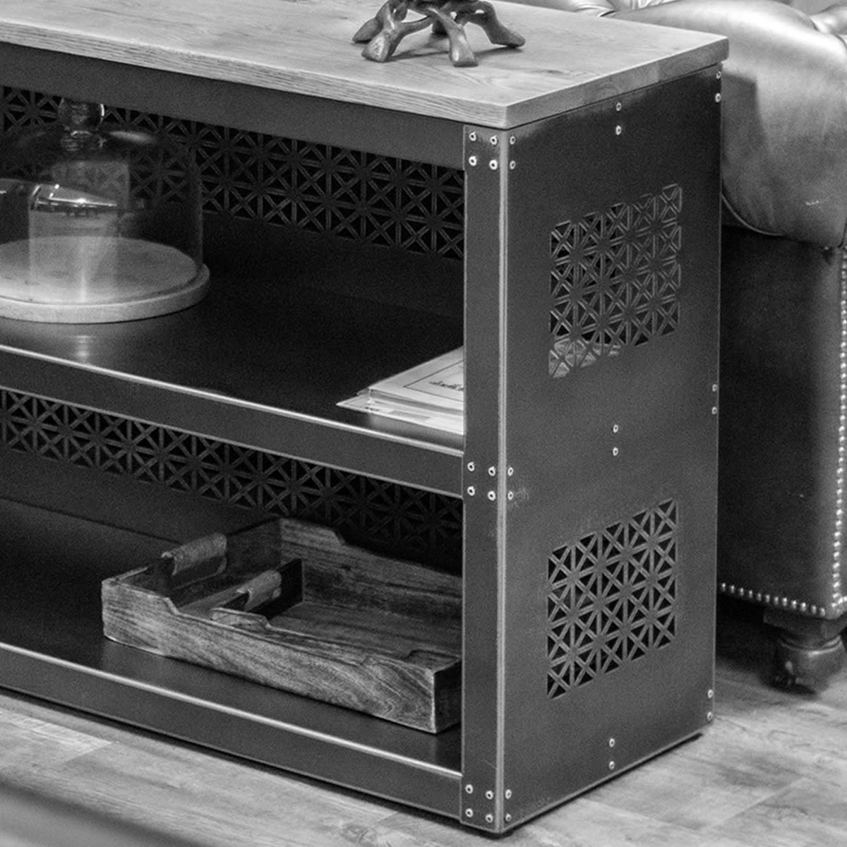 Steel Vintage Lattice Sideboard
