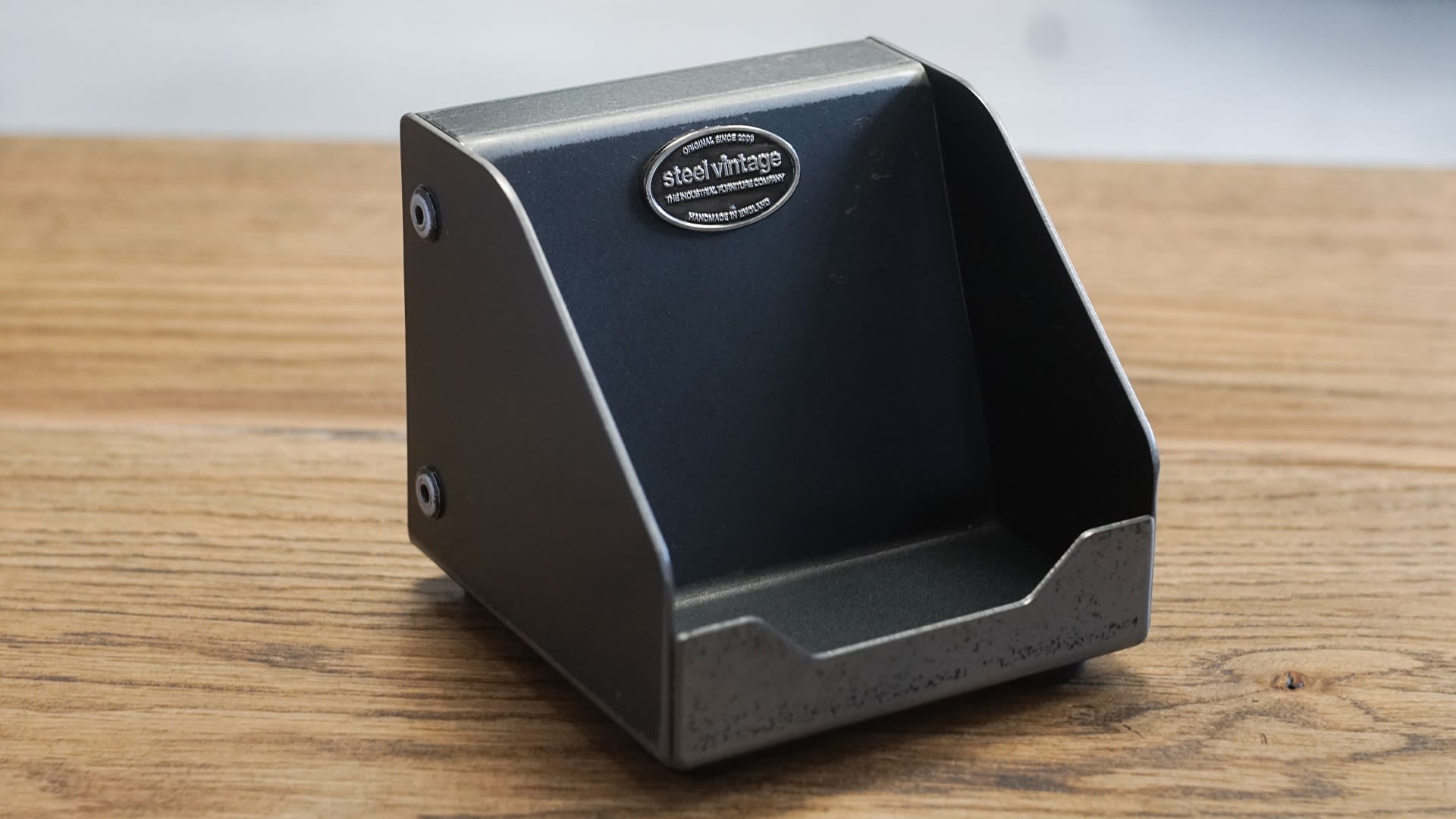 Steel Vintage business card stand