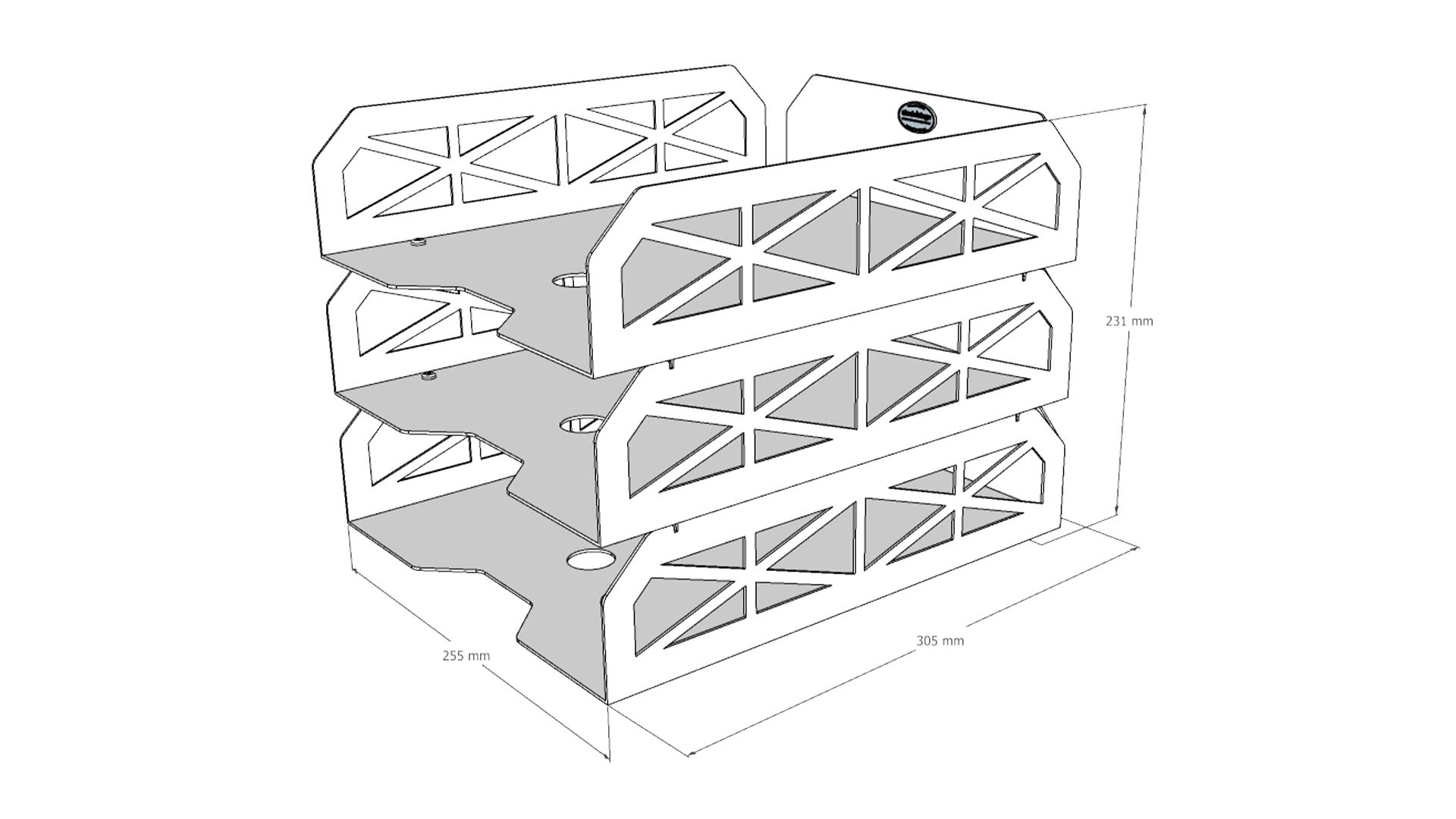 The Studio Paper Trays Studio Collection Steel Vintage