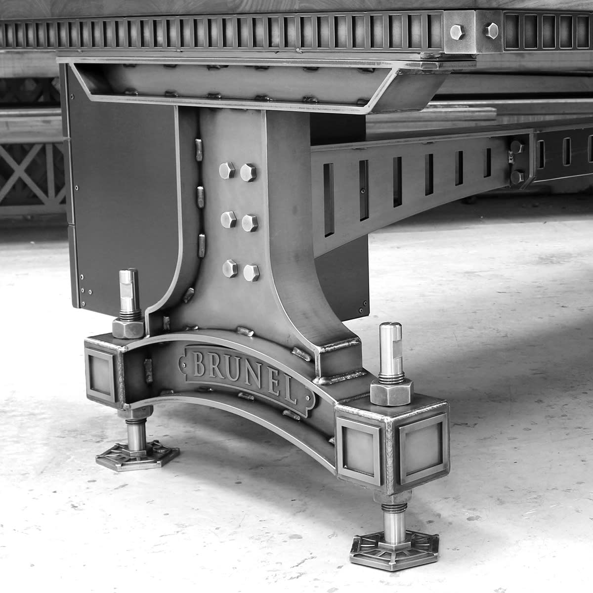 Steel Vintage Brunel desk in Hydraulic Power Station, London