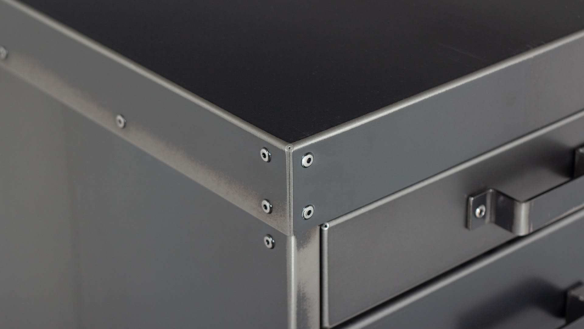 Steel Vintage workshop filing cabinet 2 drawer