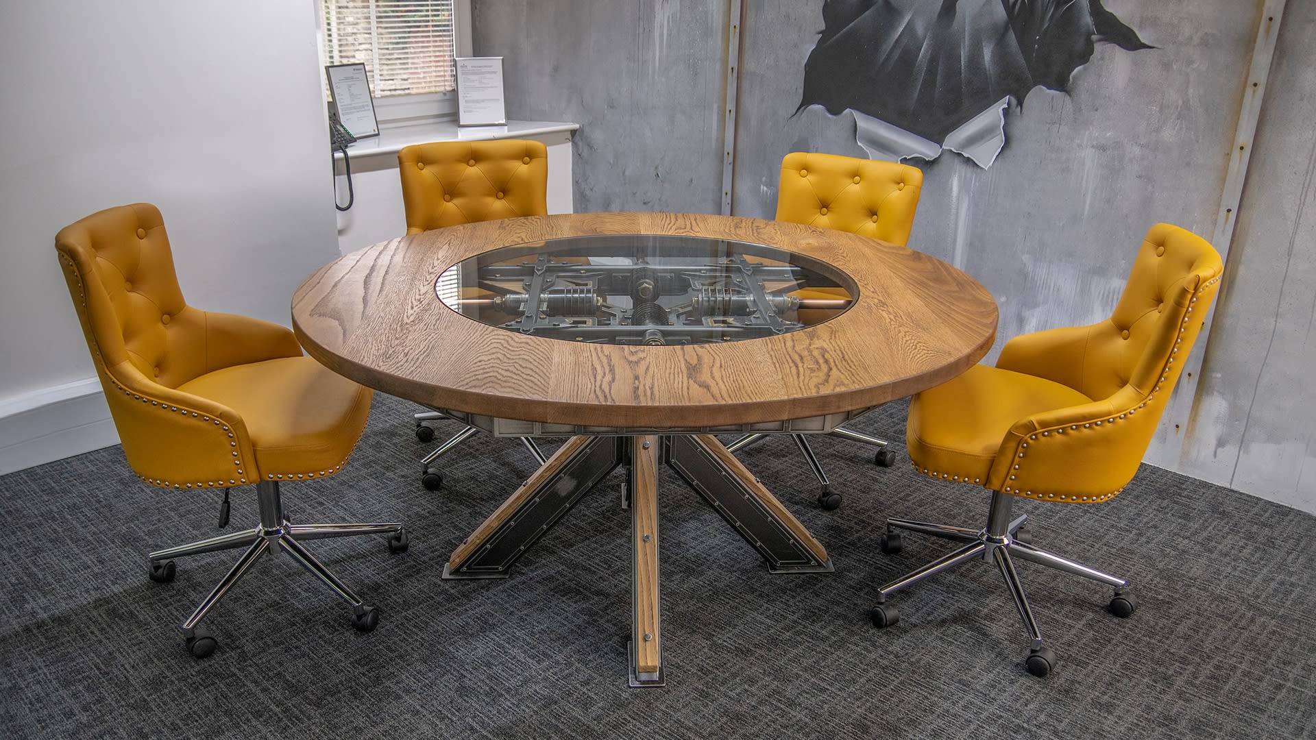 Steel Vintage - Steampunk Round Table - Industrial Furniture