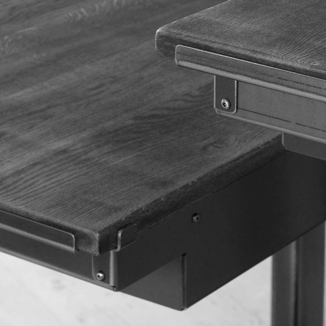 industrial style modular desks with height adjustable desks black and white