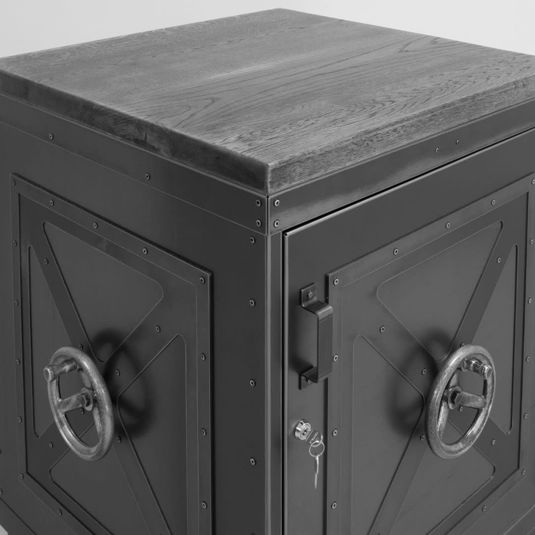 sv steampunk steel podium black and white