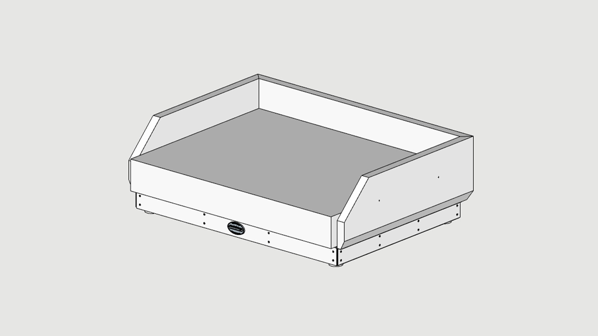 sv industrial style pet bed technical drawing