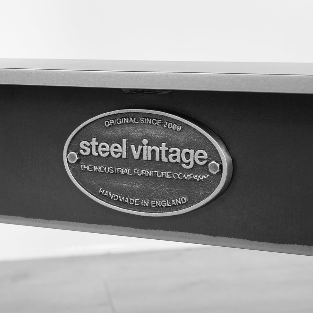 sv industrial style height adjustable desk badge black and white