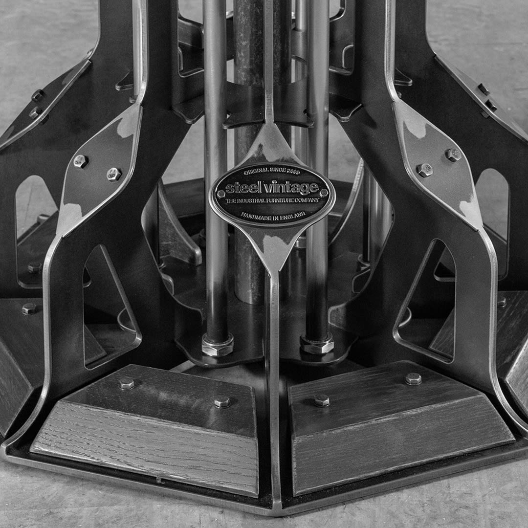 SV Steampunk style round table in Brabazon hangar B/W badge