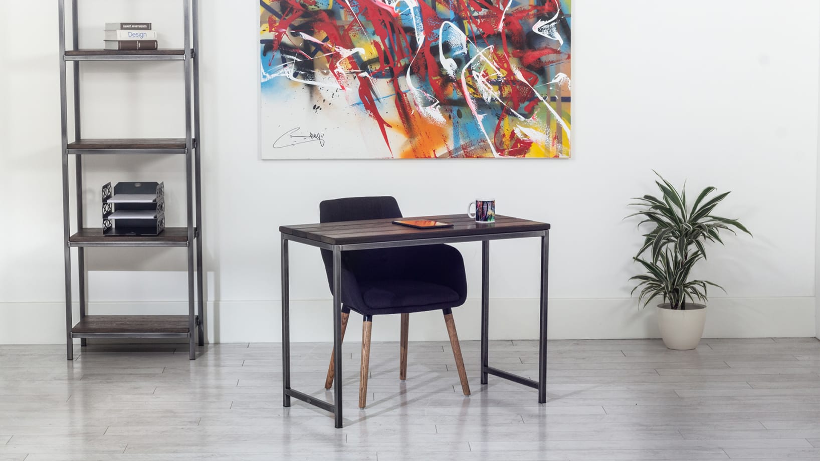 The Warehouse Home Office Desk Industrial Design Steel Vintage UK