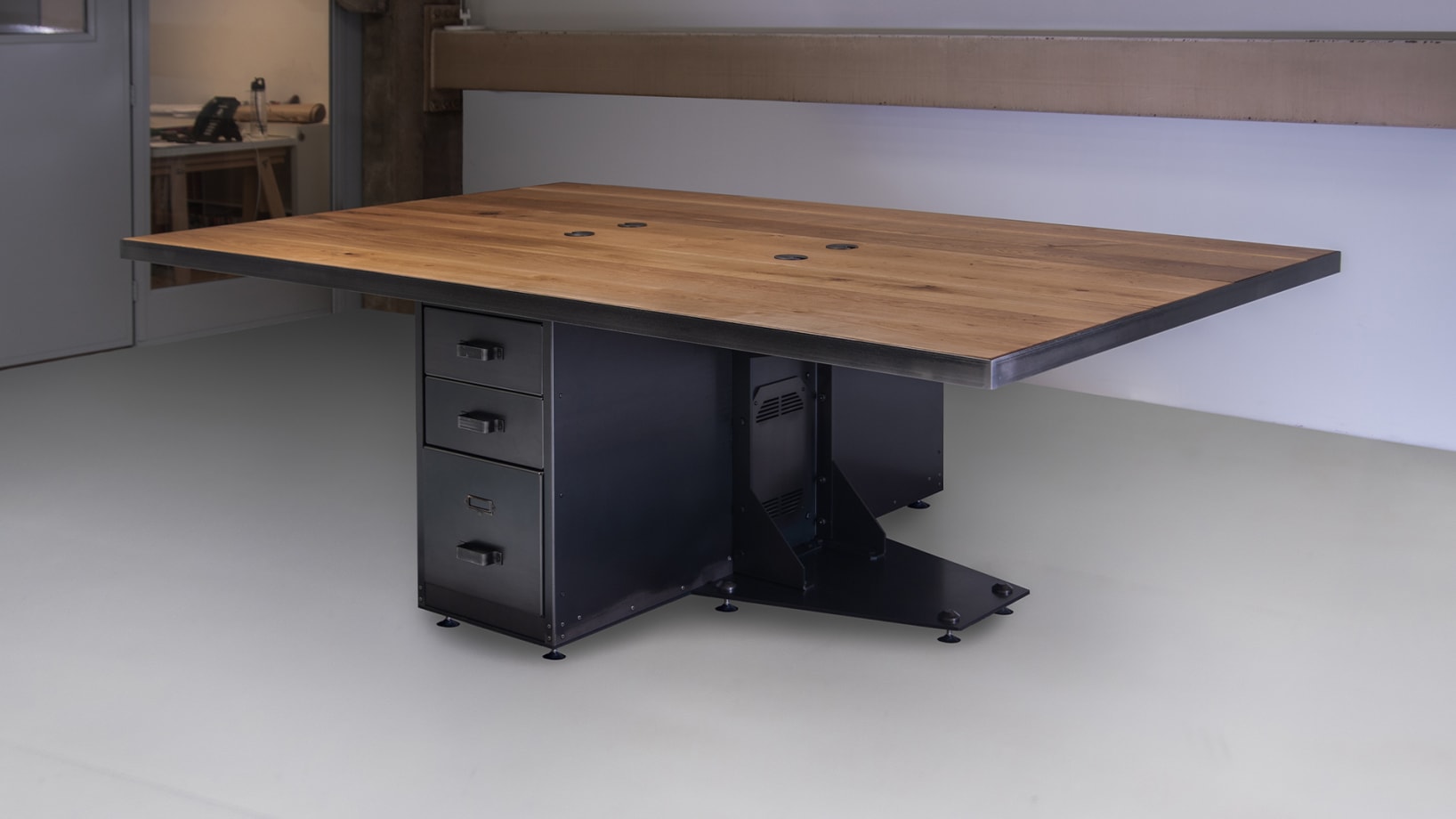 The Forge Desk 4 Person Handmade Office Desk Uk Steel Vintage