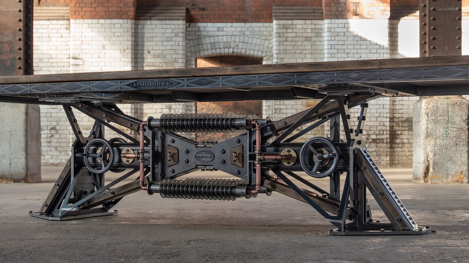 The Kingsbridge Table Bespoke Industrial Table Steel Vintage