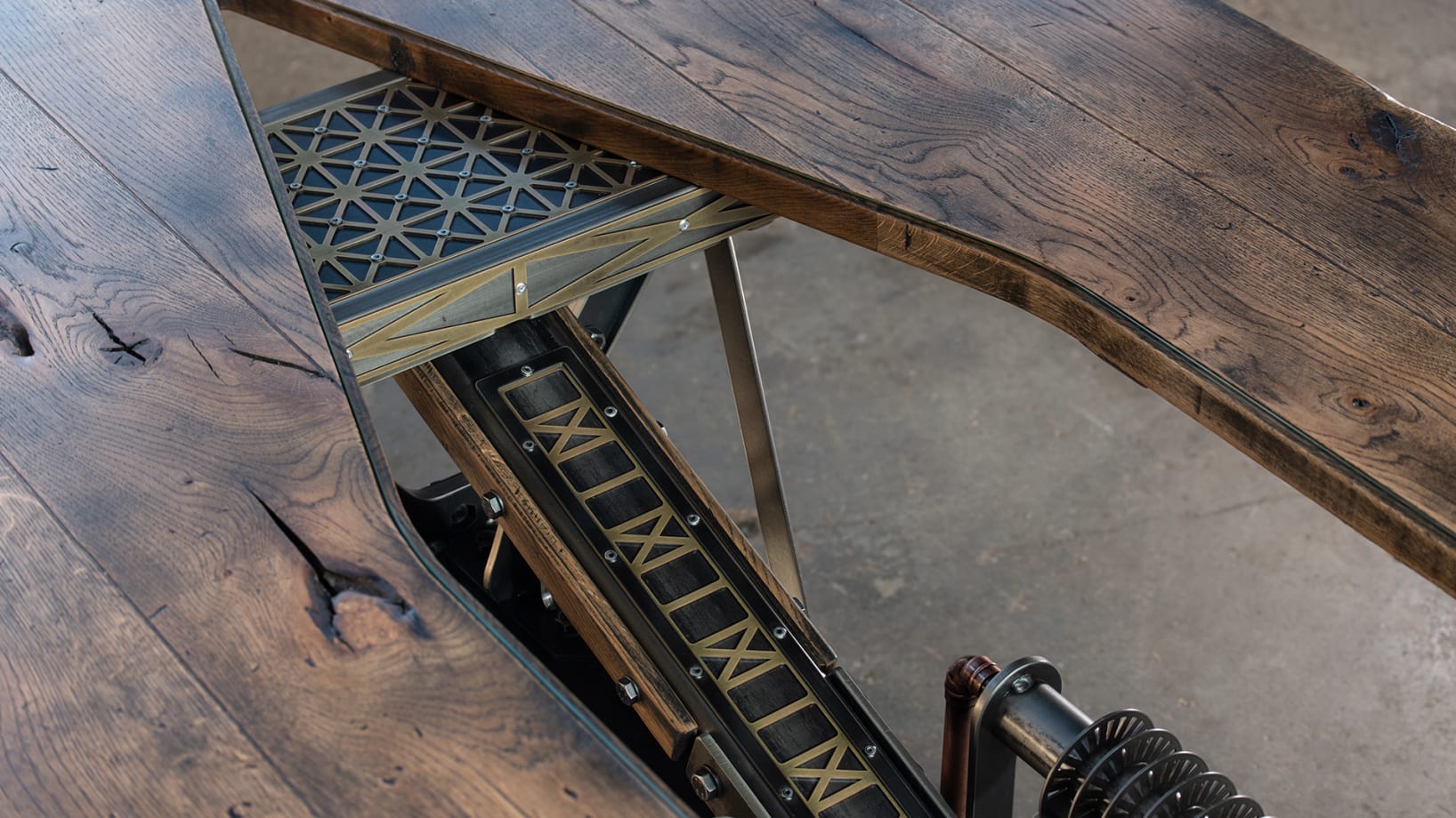 The Kingsbridge Table Bespoke Industrial Table Steel Vintage