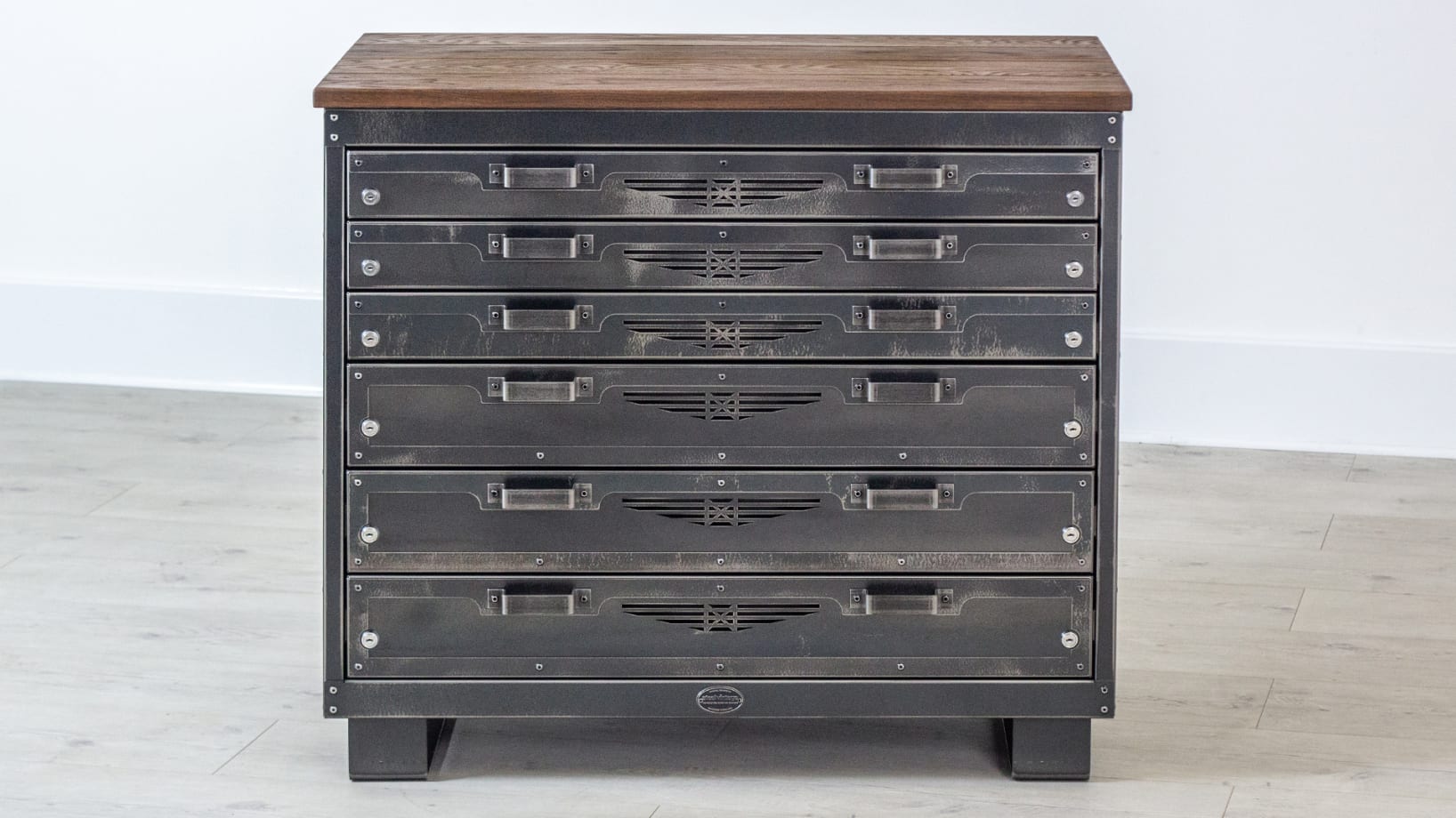 STEEL VINTAGE ARMOURY DRAWER CHEST